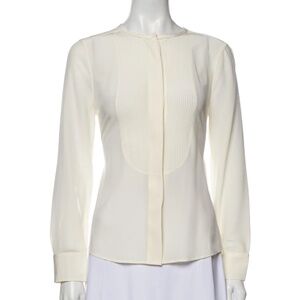 BURBERRY BRIT Silk Crew Neck Blouse
